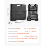 Amocart Socket Set 86 Pieces 3/8 1/4 1/2in Drive Socket and Ratchet Set SAE Metric Mechanic Tool Kit with Ratchet Wrench