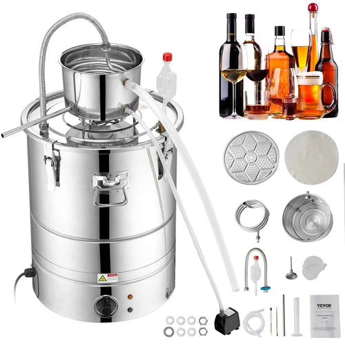Amocart 30/50L Stainless Steel Alcohol Distiller Alcohol Still Essential Oil Brewing DIY Whisky Wine Brandy Distillery Home Use