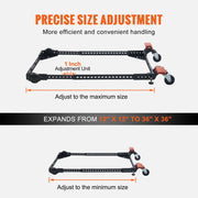 Load image into Gallery viewer, SucceBuy 500 lbs Adjustable Universal Washing Machine Stand Refrigerator Base Mount with Swivel Wheels Mobile Base for Equipment - AMOCART
