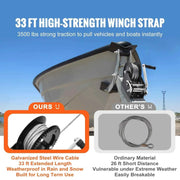 Load image into Gallery viewer, Amocart Hand Winch Heavy Duty Rope Crank with 33 ft Steel Wire Cable and Two-Way Ratchet for Trailer Boat or ATV Towing
