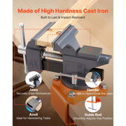 Load image into Gallery viewer, SucceBuy Bench Vise 4.5 Inch Portable Workbench Vice with 270° Swivel Base Cast Iron Construction for Woodworking Metalworking
