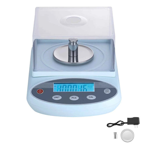 Amocart Analytical Balance High Precision Electronic Digital Analytical Balance with Glass Draft Shield for Laboratory Jewelry