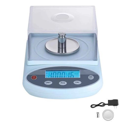 Amocart Analytical Balance High Precision Electronic Digital Analytical Balance with Glass Draft Shield for Laboratory Jewelry