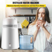 Load image into Gallery viewer, Amocart 4L Water Distiller Purifier Filter Dispenser Heating Drinking Bottle Softener  Stainless Steel Home Appliance for Offic
