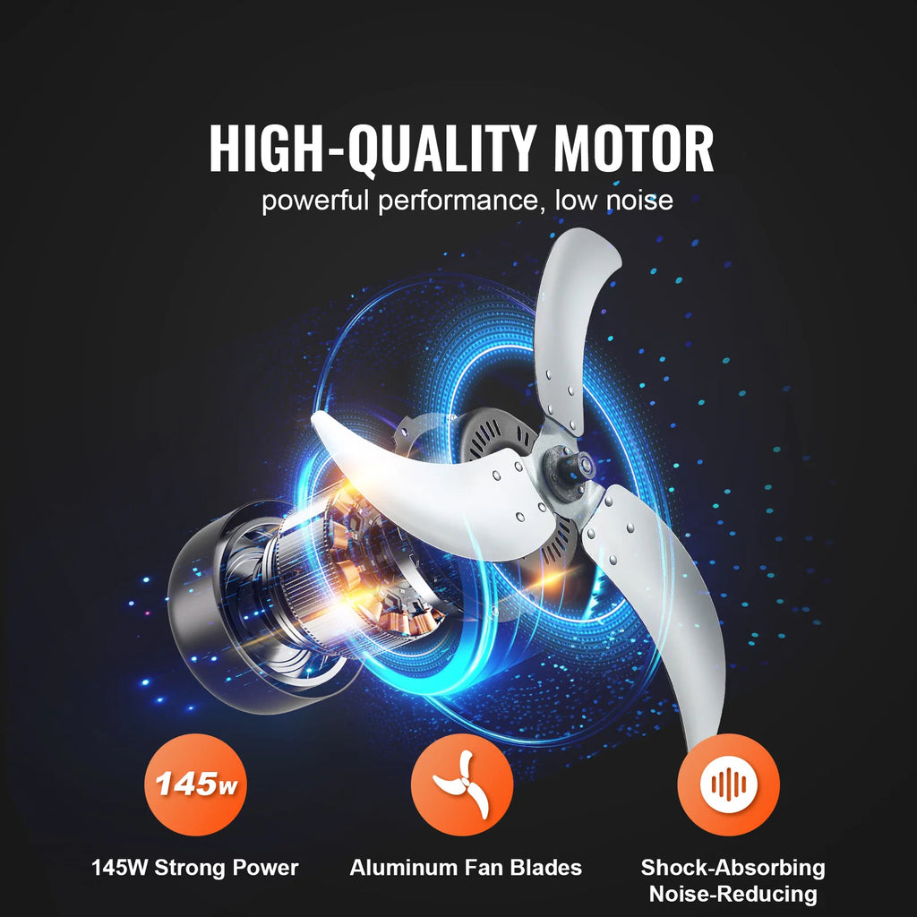SucceBuy Drum Fan24 Inch High Velocity Shop Fan Use 3-Speed 8600CFM 360°0-2h Timer Fan to Warehouse Workshop Factory Basement