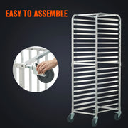 Load image into Gallery viewer, SucceBuy 10/20 Sheet Bun Pan Rack Commercial Bakery Racks with Brake Wheels Aluminum Racking Trolley Storage for Bread Baking

