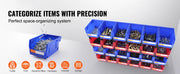 Bild in Galerie-Viewer laden, SucceBuy Storage Bin 24pcs Stackable Organizer Bin 5x4*3inch Freestanding Tiered Shelf for Garage Hanging Stacking Container
