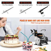 Load image into Gallery viewer, Amocart Professional Dual-Action Airbrush 120W Electric Spray Gun Air Brush Painting Set Art Nail Tattoo Makeup Model Sprayer

