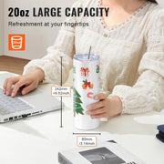 Load image into Gallery viewer, Amocart Tumbler Heat Press Machine and Sublimation Tumblers Tumbler Press Set with 8pcs 20OZ Blank Tumblers Mug Press Cup Press
