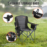 Amocart Outdoor Camping Chair 350lbs High Load Ultralight Folding Chair Portable Beach Hiking Picnic Travel Seat Fishing Tool