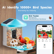 Load image into Gallery viewer, Amocart Smart Bird Feeder with Camera 2KHD AI Identify 10000+ Bird Species Solar-Powered Bird Watching Camera with Auto Capture
