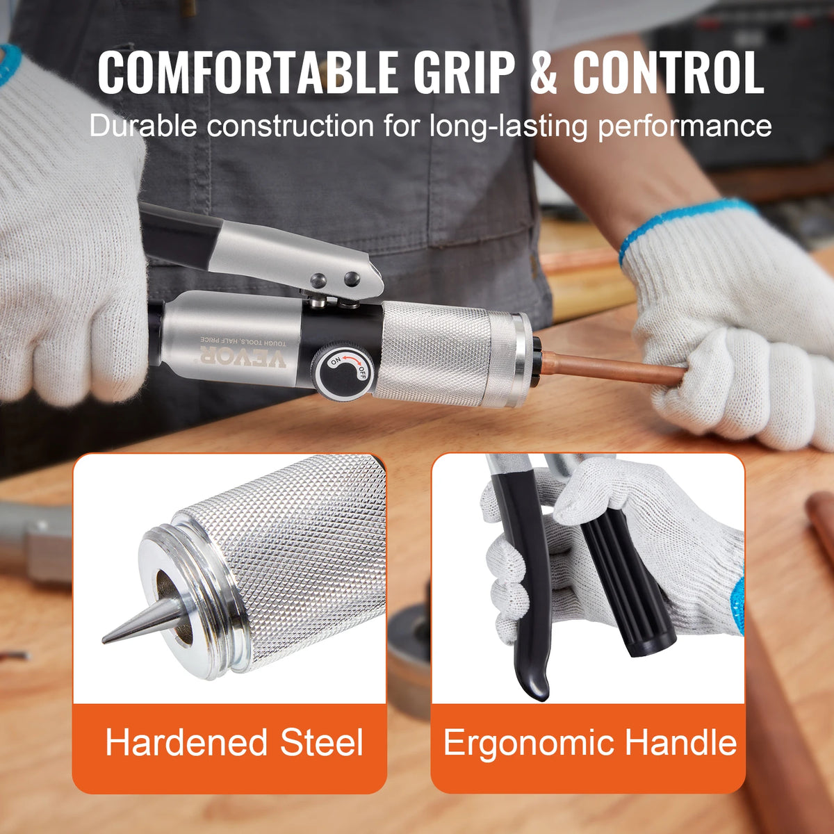 SucceBuy Hydraulic Tube Expander with 7Pipe Expander Heads Deburring Tool Pipe Cutter for Copper Aluminum Brass Soft Steel Pipes Amocart