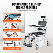 Load image into Gallery viewer, Indoor Bathroom Shower             , SucceBuy Aluminum Alloy Mobility Chair for Elderly
