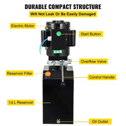 Load image into Gallery viewer, Amocart 14 Quart Hydraulic Pump Unit 3 HP 220V 2950 PSI 2 &amp; 4 Post Lifts 3.5 Gal Reservoir Car Jack Power Suit for Auto Repair

