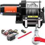 Amocart 4000lbs Electric Winch with 39ft 7 Strands Steel Cable Wireless & Wired Remote Control ATV/UTV Winch for Truck Towing