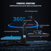 Load image into Gallery viewer, SucceBuy Heat Press 5 in 1 Heat Press Machine 12 x 15in Clamshell Sublimation Transfer Printer Digital Temperature Control
