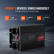 Load image into Gallery viewer, Amocart Modified Sine Wave Inverter 1500W / 3000W / 5000W Power Inverter for Home Devices Home Appliances Household Equipment
