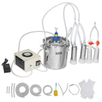 Amocart Goat Milking Machine Stainless Steel Bucket Electric Automatic Pulsation Cup Tubes Adjustable Suction for Cow and Sheep