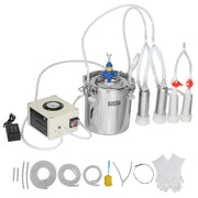 Load image into Gallery viewer, SucceBuy Goat Milking Machine Stainless Steel Bucket Electric Automatic Pulsation Cup Tubes Adjustable Suction for Cow and Sheep
