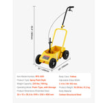 Amocart Striping Line Marking Machine 24 x 13 x 35.4 in 4-Wheel with 2-4 in Adjustable Width for Roads Lots Sports Field Yellow