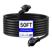 Load image into Gallery viewer, SucceBuy 30-Amp/50-Amp Generator Extension Cord 50 Foot 250 Volts 7500/12500 Watts Power Cable with Storage Bag for Generators - AMOCART

