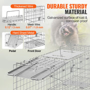 Load image into Gallery viewer, Live Animal Cage Trap Humane Cat Rodent Control Folding with Handle for Rabbits Stray Cats Squirrels Raccoons Groundhog
