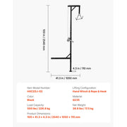 Bild in Galerie-Viewer laden, SucceBuy 400/500/600Lbs Truck Hitch Game Hoist with &amp; Adjustable Height Hunting Deer Hoist Winch for Skinning &amp; Cleaning Game
