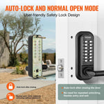 Amocart Mechanical Keyless Entry Door Lock Single/Double -Sided 14 Digit Keypad and Handle Embedded