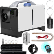 Charger l'image dans la visionneuse de galerie, Chauffage à air diesel SucceBuy 8KW, chauffage de stationnement 12V pour camion, une sortie d'air avec interrupteur LCD noir pour camping-car, camion, bateau, caravanes
