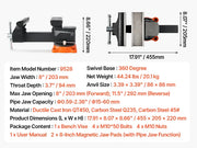 Load image into Gallery viewer, SucceBuy 5/5.5/8" Bench Vise with 360° Swivel Locking Base Vise with Anvil Jaw Width Multipurpose Vise for Clamping Round Pipe - AMOCART
