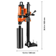 Bild in Galerie-Viewer laden, SucceBuy 3000W/3200W Core Drill Machine Drilling Diameter Diamond Stand Core Drill Rig Rugged Concrete Core Drill Wet Dry Use
