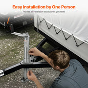 Charger l'image dans la visionneuse de galerie, Amocart 2000 lbs A-Frame Trailer Jack 14.2" Vertical Travel Tongue Trailer Jack Stand with Handle for RV Horse Yacht Trailer
