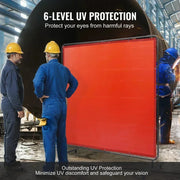 Load image into Gallery viewer, SucceBuy Welding Curtain Screen 6'x6' Hanging Welding Curtain Wall Flame-Resistant Vinyl Welding Protection Screens Portable Red
