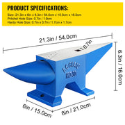 Load image into Gallery viewer, SucceBuy 30KG Single Rugged Round Horn Anvil Cast Steel Block Blacksmith Bench Tool Jewelry Making Manual Equipment Metalsmiths
