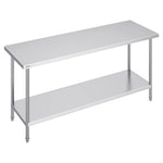 Amocart 4 Size Stainless Steel Prep Table Heavy Duty Metal Worktable Commercial Work Table for Restaurant and Home