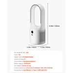 Amocart Desk Fan Bladeless 12.99 In Kids-Friendly Personal Portable Desk Fan 6-Speed USB Quiet Cooling Small Tower Fan for Home