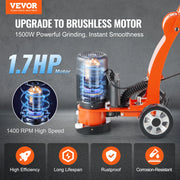 Bild in Galerie-Viewer laden, SucceBuy Electric Concrete Floor Grinder 7inch Walk-Behind 1.7HP Concrete Floor Polisher 1300W 1720RPM for Granite Marble Stones
