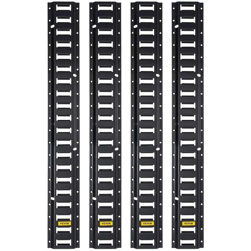 Amocart E-Track Tie-Down Rail, 4/6/16/28Pcs 4/6/16/28Ft Steel Rails w/ Standard 1