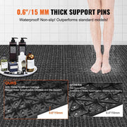 Load image into Gallery viewer, SucceBuy Interlocking Tile 12/50/55PCS 12"x12" Splicing Soft PVC Drainage Floor Tiles Non-Slip Drainage Holes for Bathroom Pool
