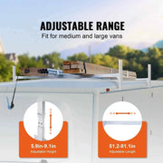 Load image into Gallery viewer, Amocart Van Roof Ladder Rack 2Bars Aluminum Alloy Roof Ladder Racks 400 LBS Capacity Rain-Gutter Roof Rack for Van CargoTrailer

