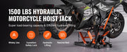 Charger l'image dans la visionneuse de galerie, Amocart 1500 LBS Steel Hydraulic Motorcycle Jack Stand ATV Scissor Lift Jack Scissor Lift Jack Stand with 4 Wheels for ATV UTVs
