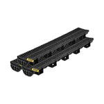 Amocart Drainage Trench Driveway Channel Drain With Plastic Grate 3-5 Pack HDPE Floor Drain Trench Drain Grate For Garden