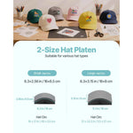 Amocart Hat Heat Press Machine w 2/4pcs Interchangeable Platens Precise Temperature and Time Control Hat  Heat Press
