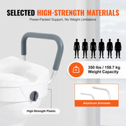 Bild in Galerie-Viewer laden, Amocart Raised Toilet Seat 5" Height Raised 350 lbs Weight Capacity for Round &amp;Elongated Toilet Twist Lock Installation Elderly
