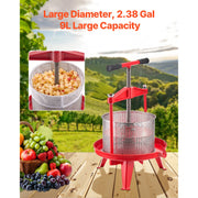 Load image into Gallery viewer, Amocart 9L 14L Fruit Wine Press Stainless Steel Basket with Cross-beam and Triangular Structure Manual Juice Maker for Kitchen
