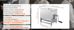 SucceBuy 10 20 30 40L Manual Meat Mixer Fixed Tank Meat Processing Equipment Sausage Mixer Machine with Lid Handle Gear Reducer