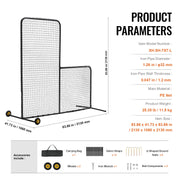 Load image into Gallery viewer, Amocart L Screen Baseball for Batting Cage 7x7 ft Softball Safety Screen Body Protector Portable Batting Screen with Carry Bag

