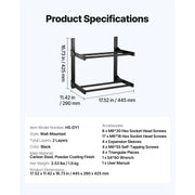 Bild in Galerie-Viewer laden, SucceBuy 2-Tier Wall Mount Printer Filament Storage Rack with Wheels Rolling Filament Spool Holders for 3D Printing Studio
