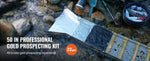 Amocart 50" 12" Complete Sluice Box Gold Panning Kit Aluminum Alloy Gold Mining Equipment 23/16 PCS Gold Prospecting Kit