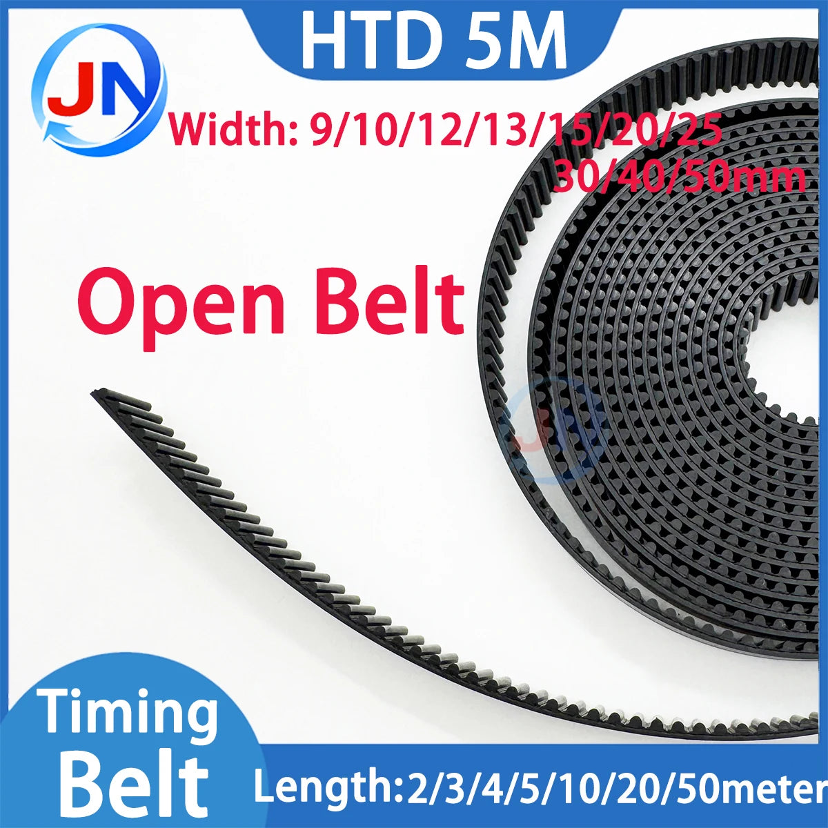 HTD5M Timing Belt Replacement Open Ended Transmission Conveyor Machine Belts Drive Belt Polyurethane HTD 5M  PU 15 Rubber Aramid